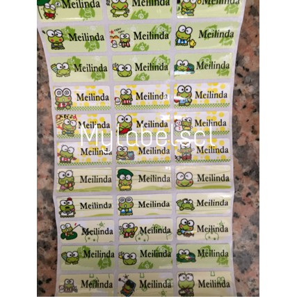 

Stiker Label Nama Name Sticker Kodok Sanrio Kero Keroppi Waterproof Anti Air