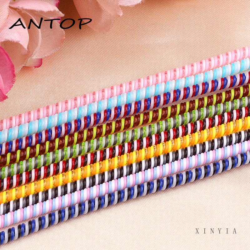 Pelindung Kabel Charger Earphone Bentuk Spiral Ukuran 140cm / 55 &quot; ANTOP