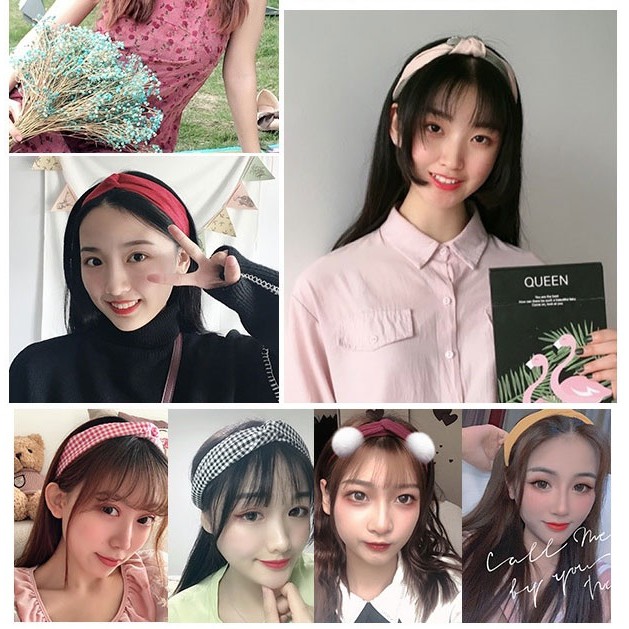 Mysterygirl - Jepit Rambut Bandana Bando Rambut Twilly Bag Polos Salur Bandana Simpul Ala Korea BANDANA KOREA Bando Bandana Simpul Korea Headband