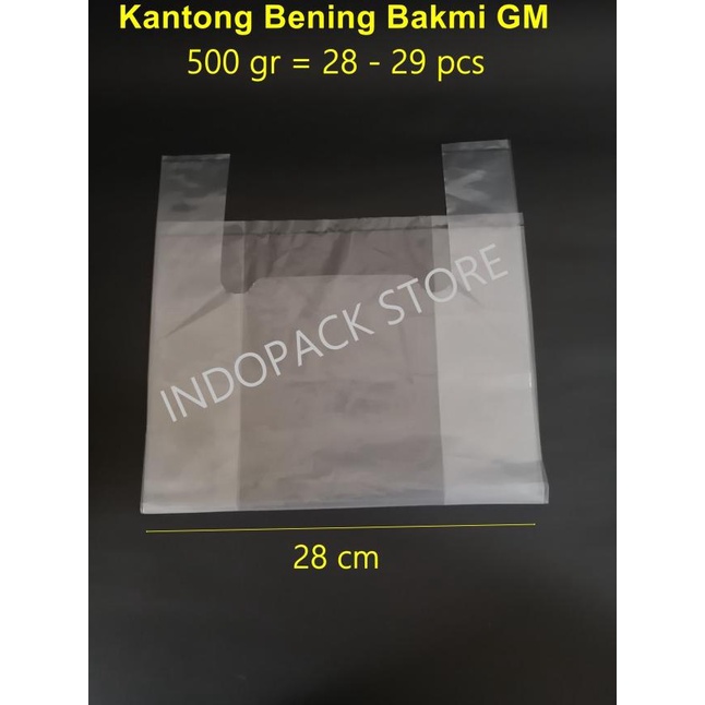 

[28] Kantong Plastik Bahan PE Bening (Kresek Bakmi "GM") Uk. 28 cm