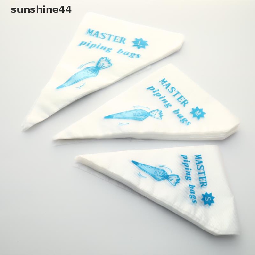 Sunshine 100PCS Plastik Piping Bag Sekali Pakai Untuk Icing Kue / Fondant / Krim