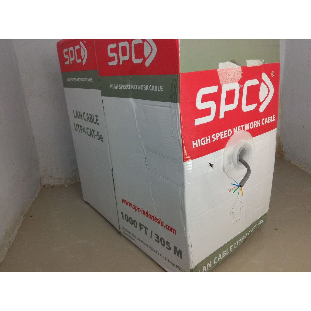 Kabel Lan UTP Cat 5e merek SPC Eceran