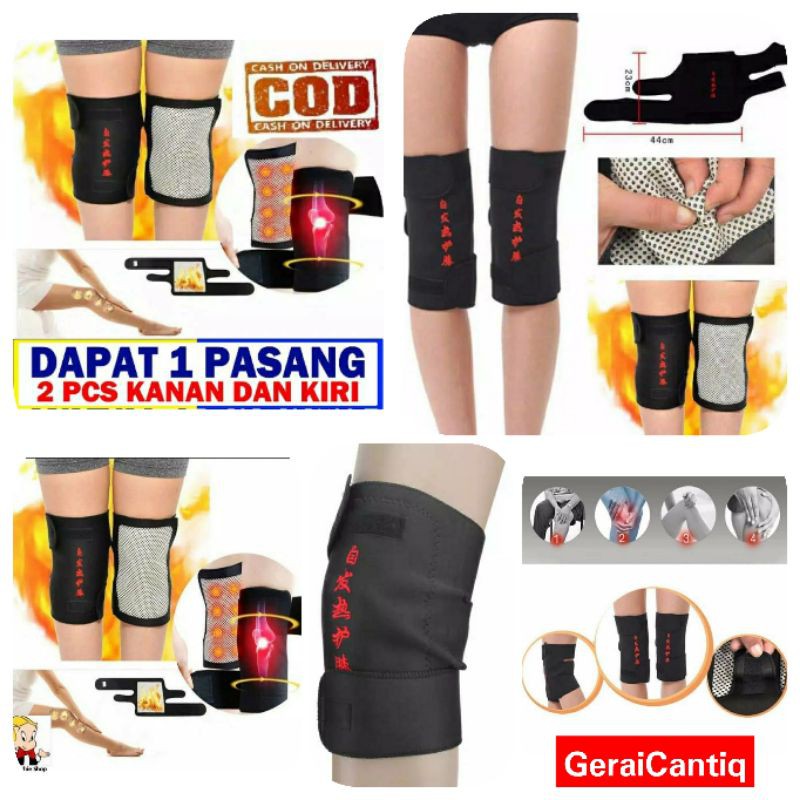 SABUK KORSET DEKER TERAPI LUTUT MAGNETIC KNEE PADS THERAPY SELF HEATING DEKKER LUTUT KESEHATAN