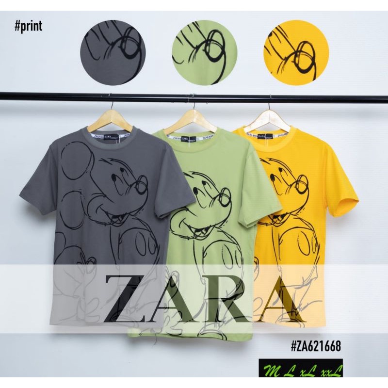 kaos mickey zara unisex import made in turkey variasi italy