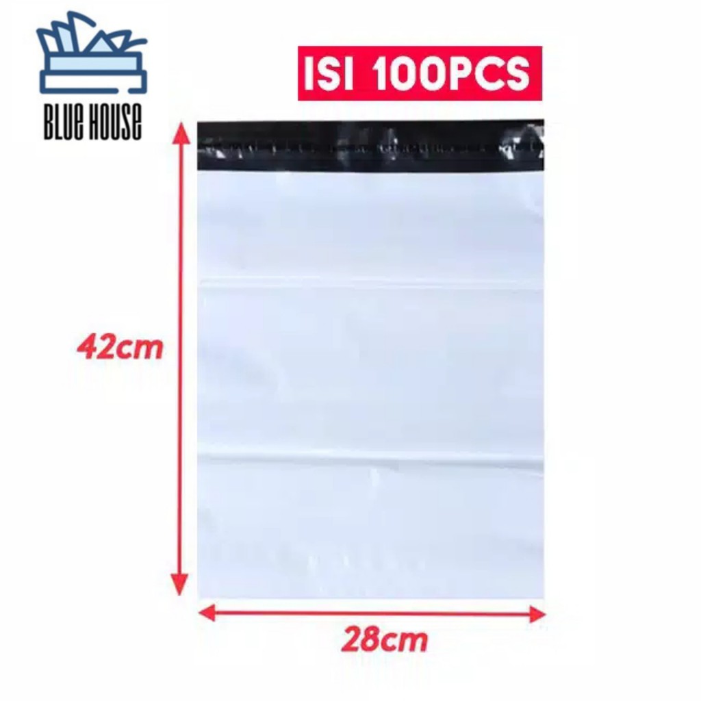 

Polymailer Plastik Packing Putih Tebal 28x42 cm (100pcs)