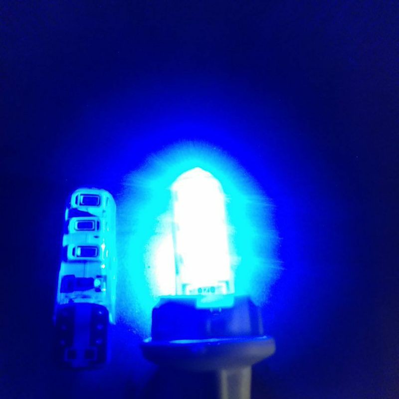 LAMPU LED T10 12 VOLT MODEL GEL NON FLASH/DIAM BIRU