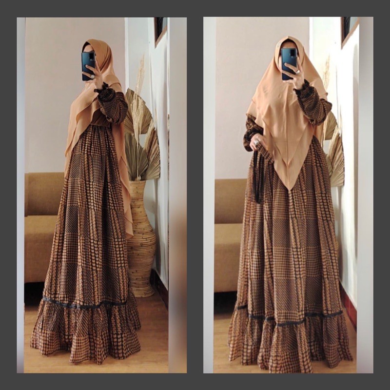 Bilqis dress mocca (dress only) original by Bilqis zafira