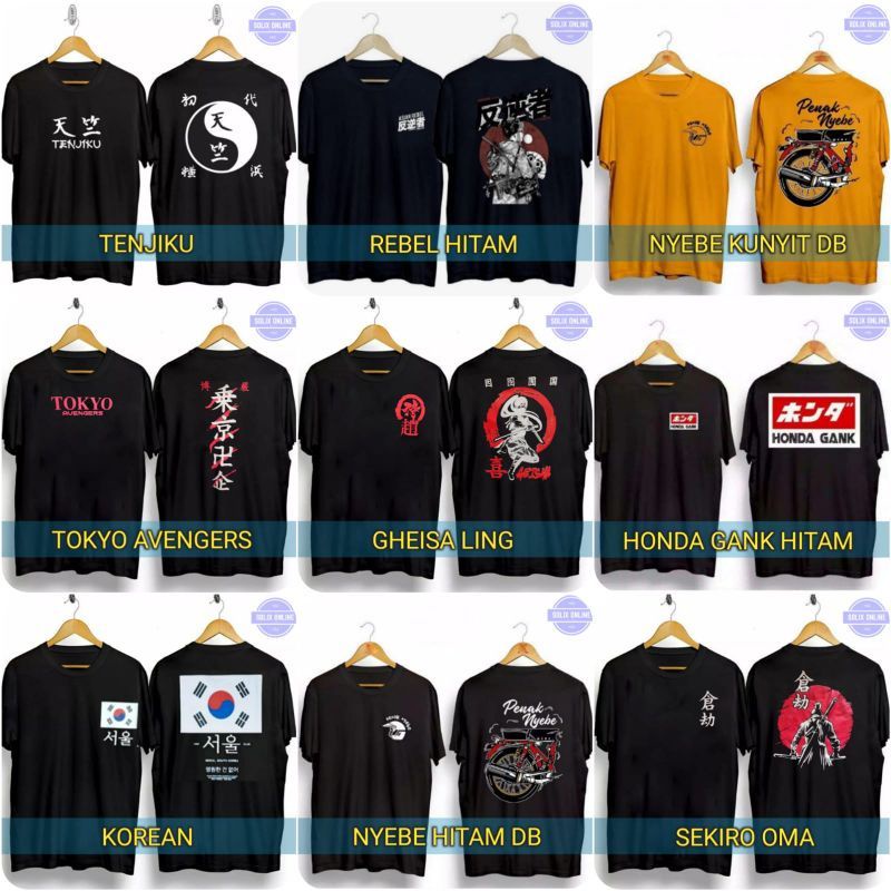 KAOS SAMURAI JEPANG (GROSIR) | KAOS JEPANG | KAOS SAMURAI DISTRO