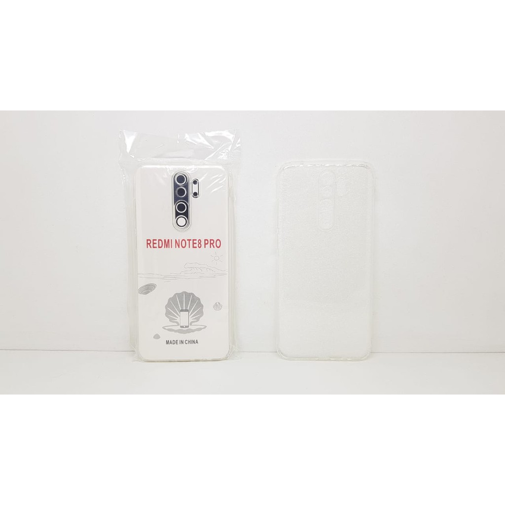 Transparan Soft Case Protection Camera Redmi Note 8 Pro TPU HD ANTI SELIP with Port Cover Charger