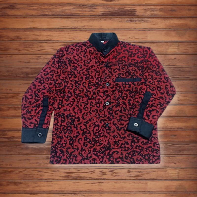 Baju batik anak laki-laki lengan panjang umur 4,5,6,7,8th exlusive batik cap asli