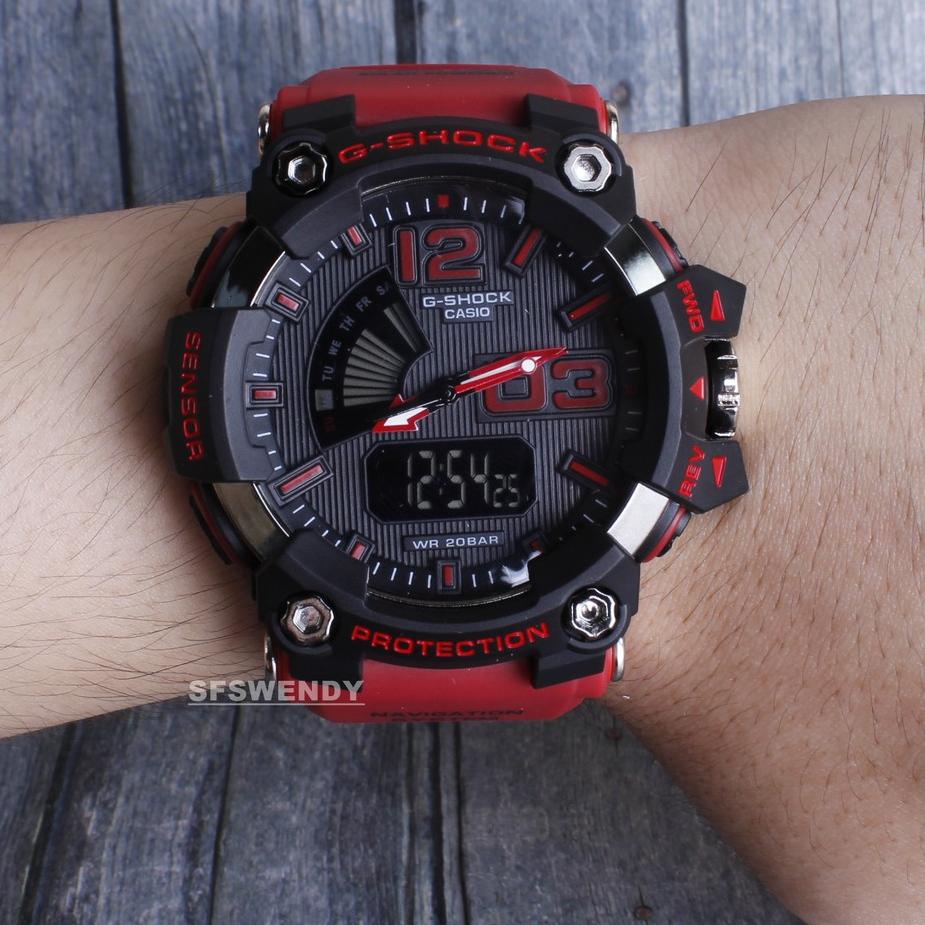 MODEL  Jam tangan G Shock GA2000 Tali Hijau Green army digital anti air outdoor .