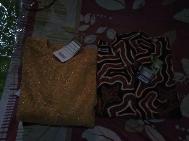 Batik Couple Brukat Premium Broklat Couple Set Rengganis Hq