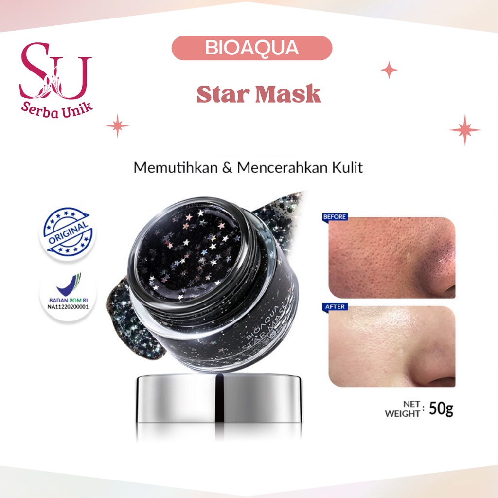 Bioaqua Star Mask Peel Off Mask Remove Blackhead Brightening Mask Shrink Pores 50g