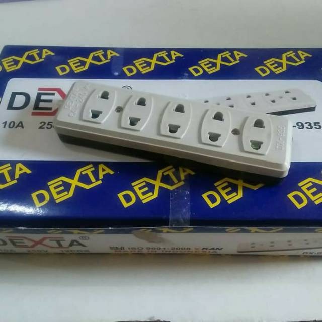 Colokan Terminal Listrik Stop Kontak Gepeng 5 Lubang DEXTA DX-935