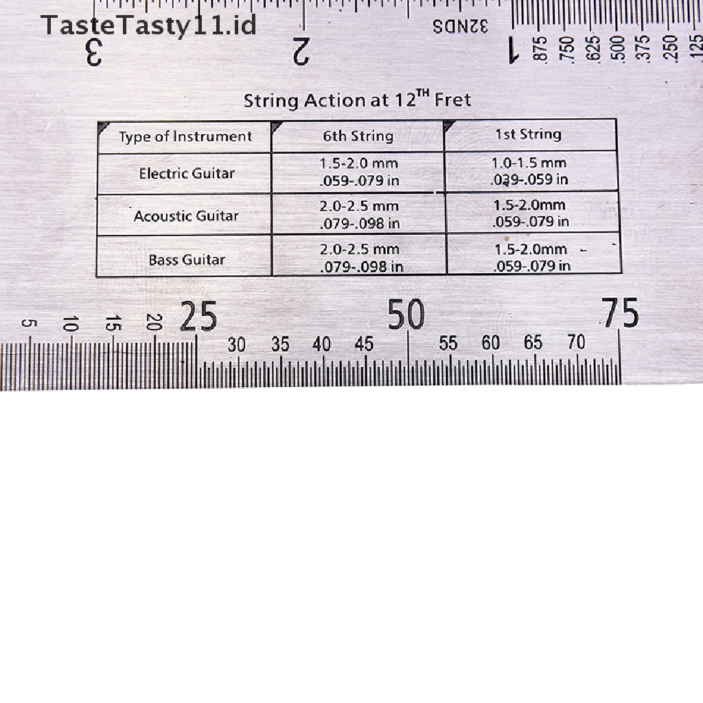 Penggaris Pengukur Senar Baja Pengaturan Luthier Untuk Gitar Bass