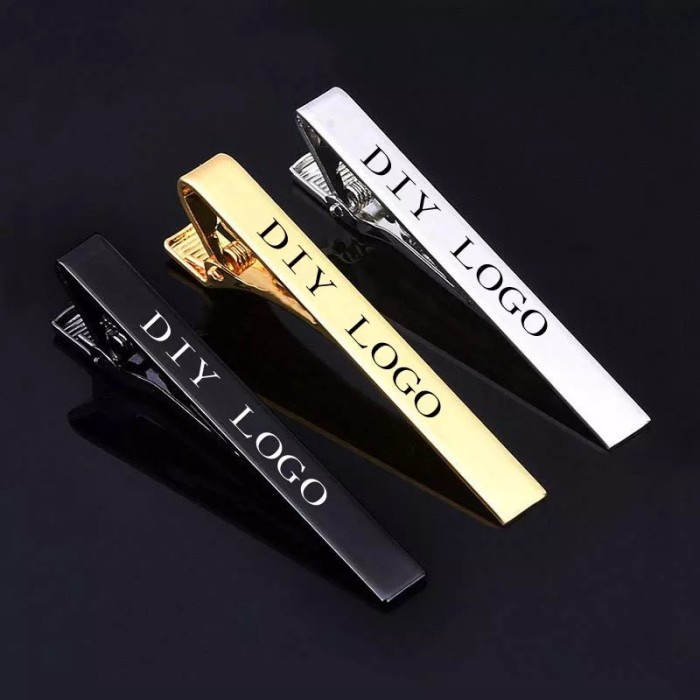 houseofcuff custom jepit dasi Pin tie custom huruf logo wedding