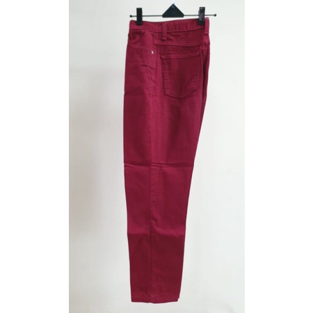 St Michael Marks & Spencer High Rise Classic Jeans In Crimson Red Size UK10 Made in UK (preloved)