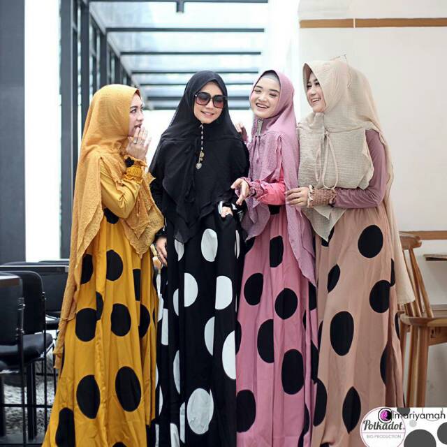 dress polkadot hijab