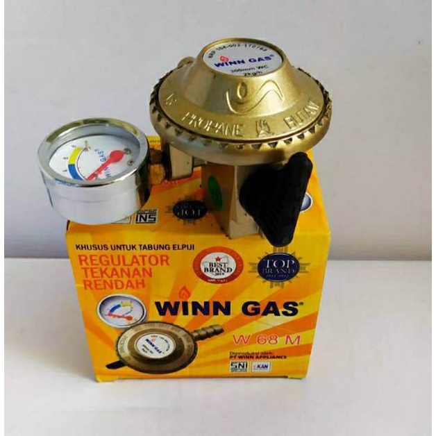 Winn Gas Kepala Gas Regulator W 68 M / W68M + Meter  SNI