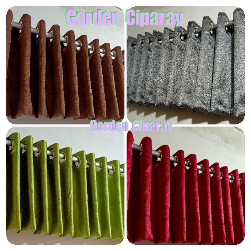 Gorden Poni Polos Blackout Poni Korden Poni Atas Pintu Minimalis Poni Jendela Kamar Pendek Topi Gord