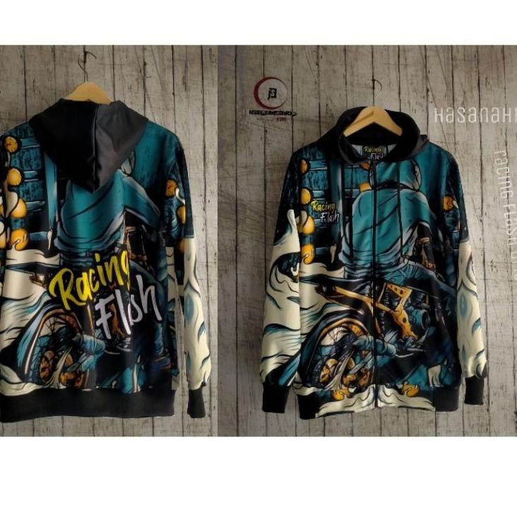 JAKET RACING START/JAKET RACING PLASH/JAKET RACING HELL/JAKET RACING PRINTING PRIA WANITA DEWASA M6F