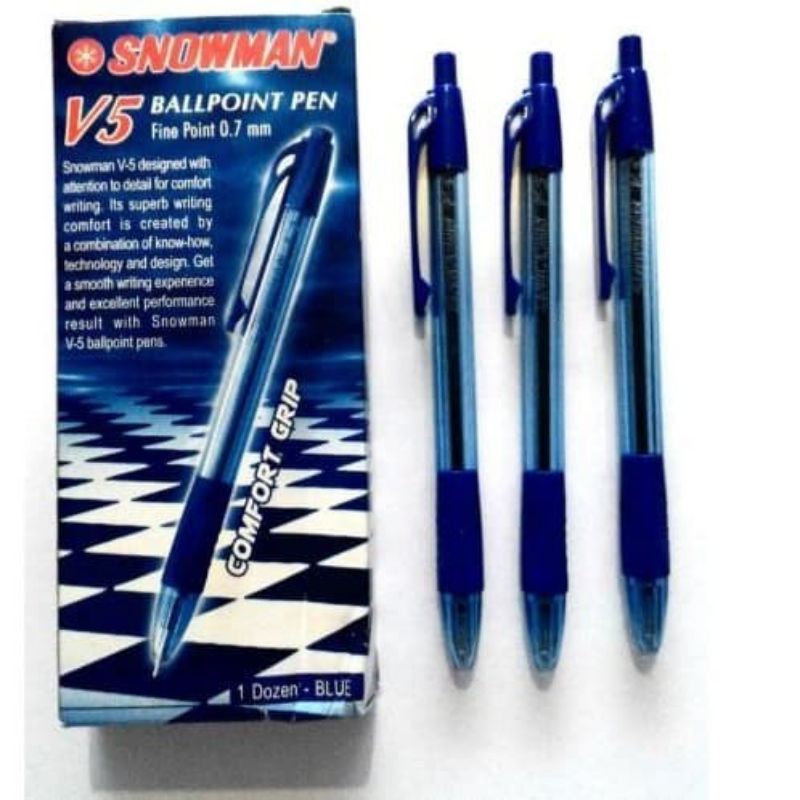 PEN / PULPEN SNOWMAN V5 0,7mm 1 LUSIN/ 12PCS