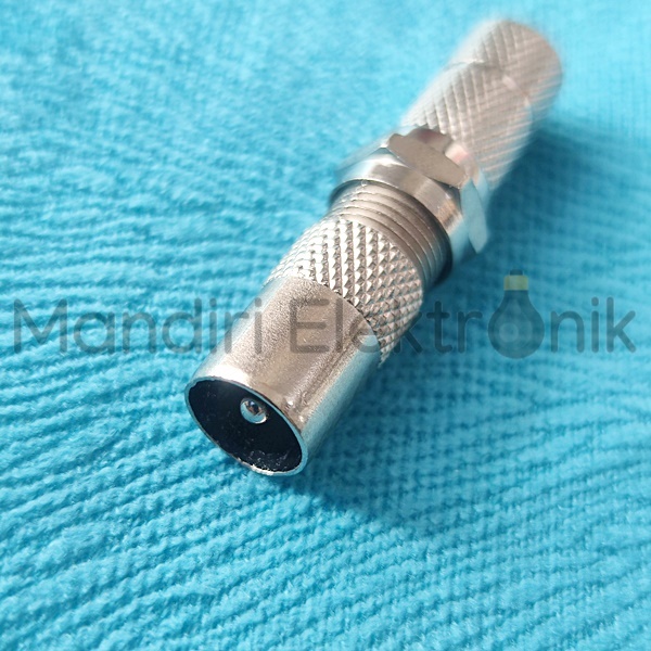 Jack Antena TV Male to Drat F Konektor - Jack TV Drat Cowok - Jack Antena TV Cowo - Male Drat Set Besi