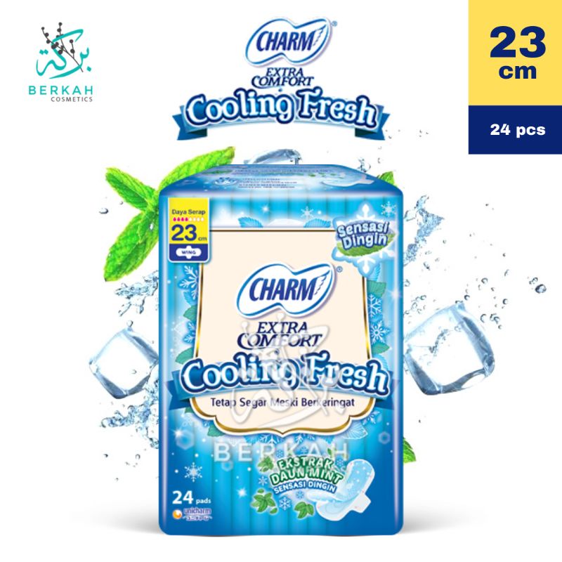 Charm Cooling Fresh Pembalut Wanita 23cm isi 24pcs (Wings &amp; non Wings)