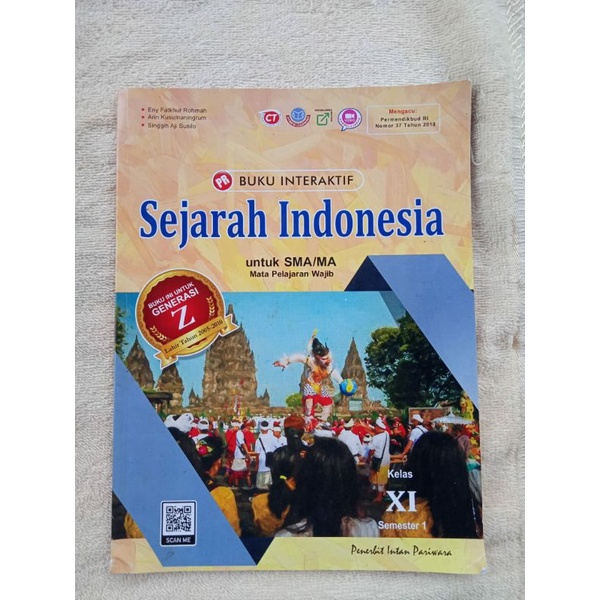 Buku LKS Sejarah Indonesia Kelas XI (Kelas 11) Semester 1 Intan Pariwara