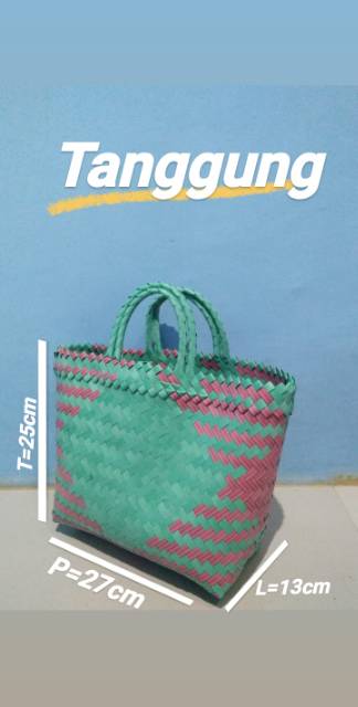 Tas anyaman Lurik/ tas belanjaan (Anting)