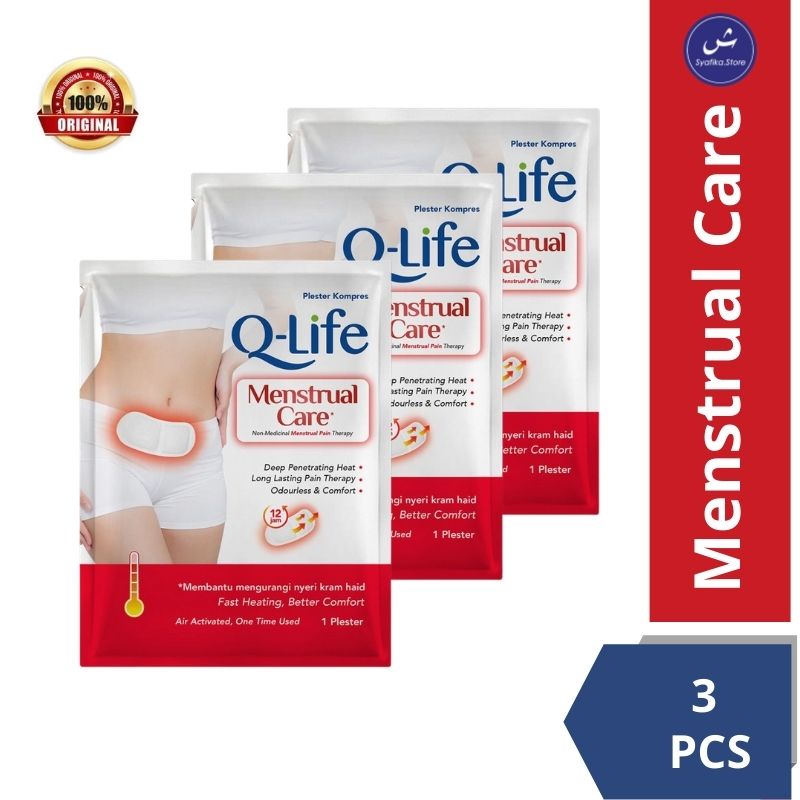 3 Pcs Q-Life - Qlife Menstrual Care Plester Pereda Nyeri Haid