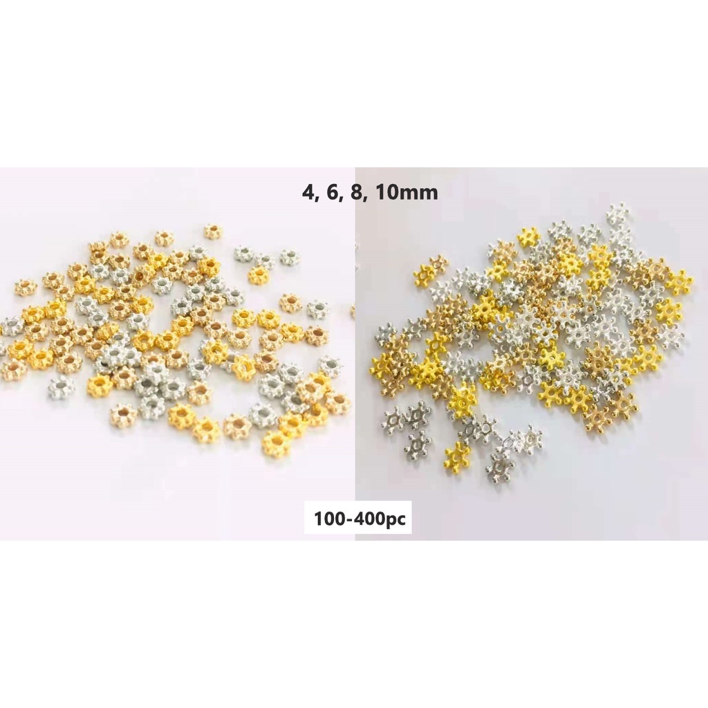 Pembatas Kalung/Gelang Model Kepingan Salju &amp; Bunga Harga/100-200pc