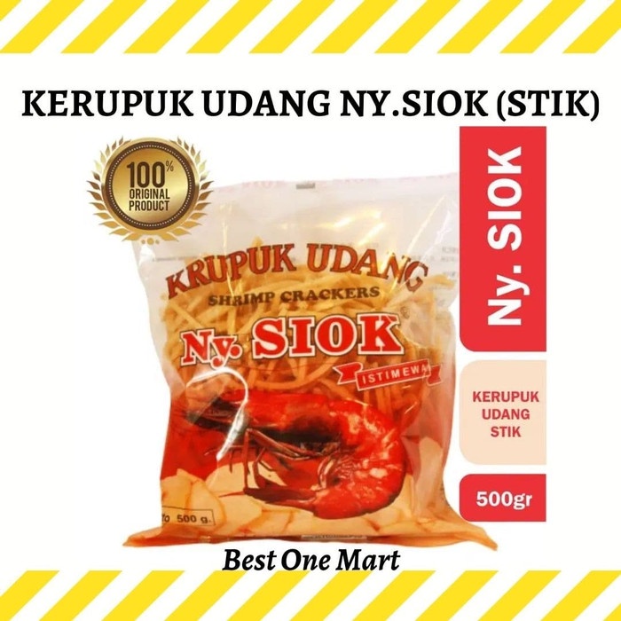 

TERBARU Kerupuk Krupuk Udang Stik Stick Ny Nyonya Siok 500 Gr