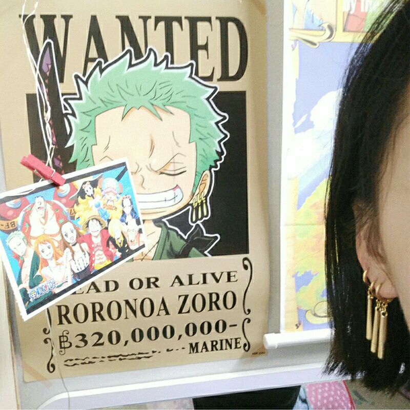 Anting Cosplay Anime Roronoa Zoro Hisoka Mikey Tokyo Revenger dengan/Tanpa Tindik