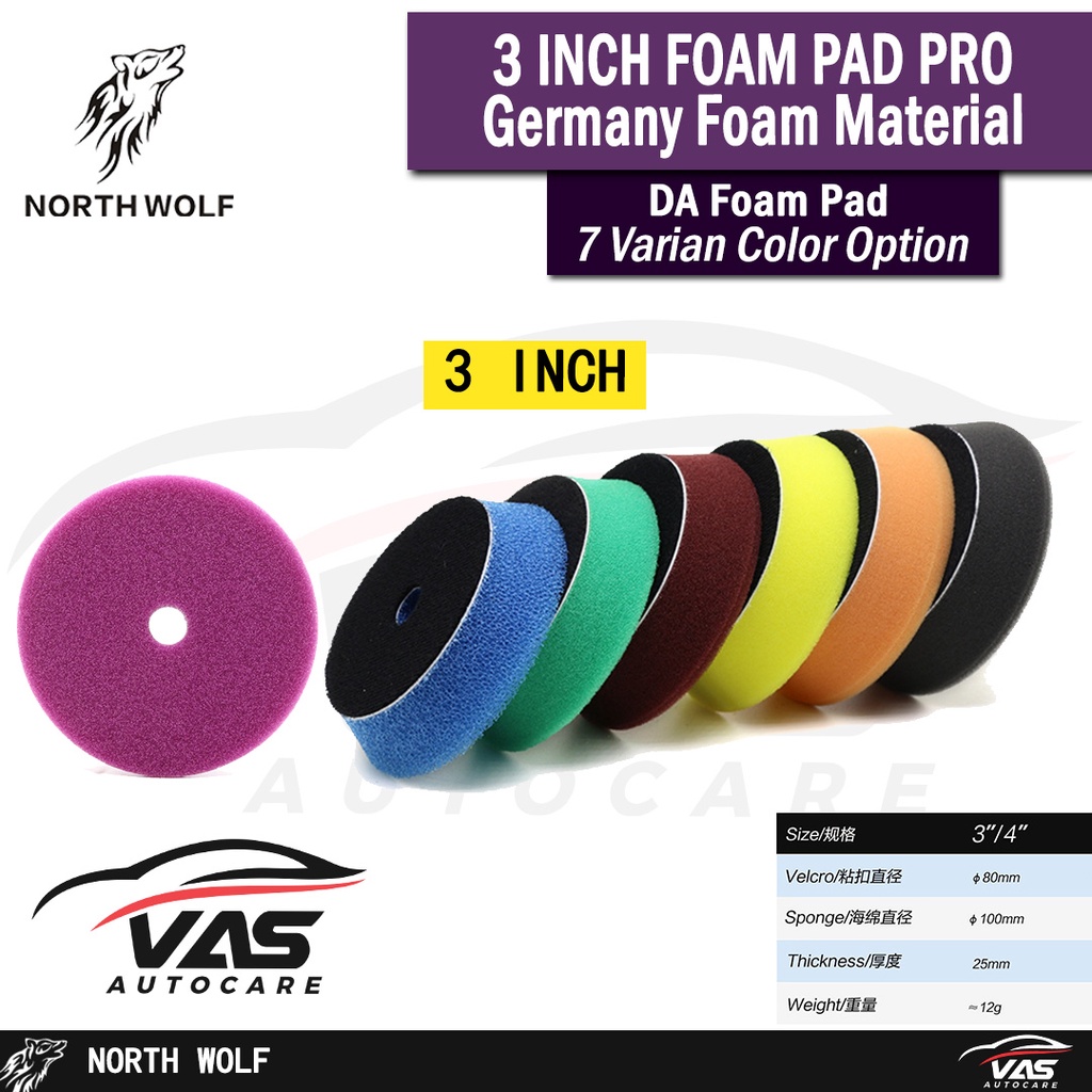 North Wolf DA Foam Pad 3 inch Busa Poles Germany 3inch Northwolf ROTARY