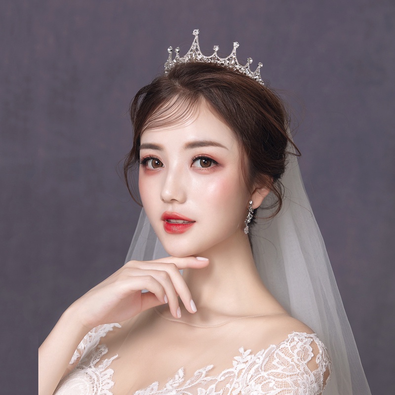 Mahkota Bridal Model Princess Dengan Berlian Imitasi Untuk Wanita