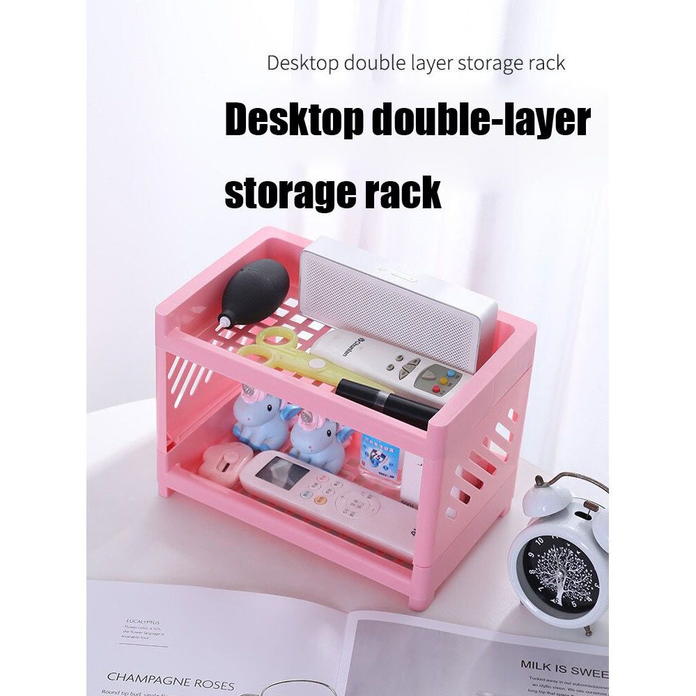 RAK PLASTIK 2 SUSUN MULTIFUNGSI / TEMPAT SERBAGUNA / TEMPAT PENYIMPANAN KOSMETIK