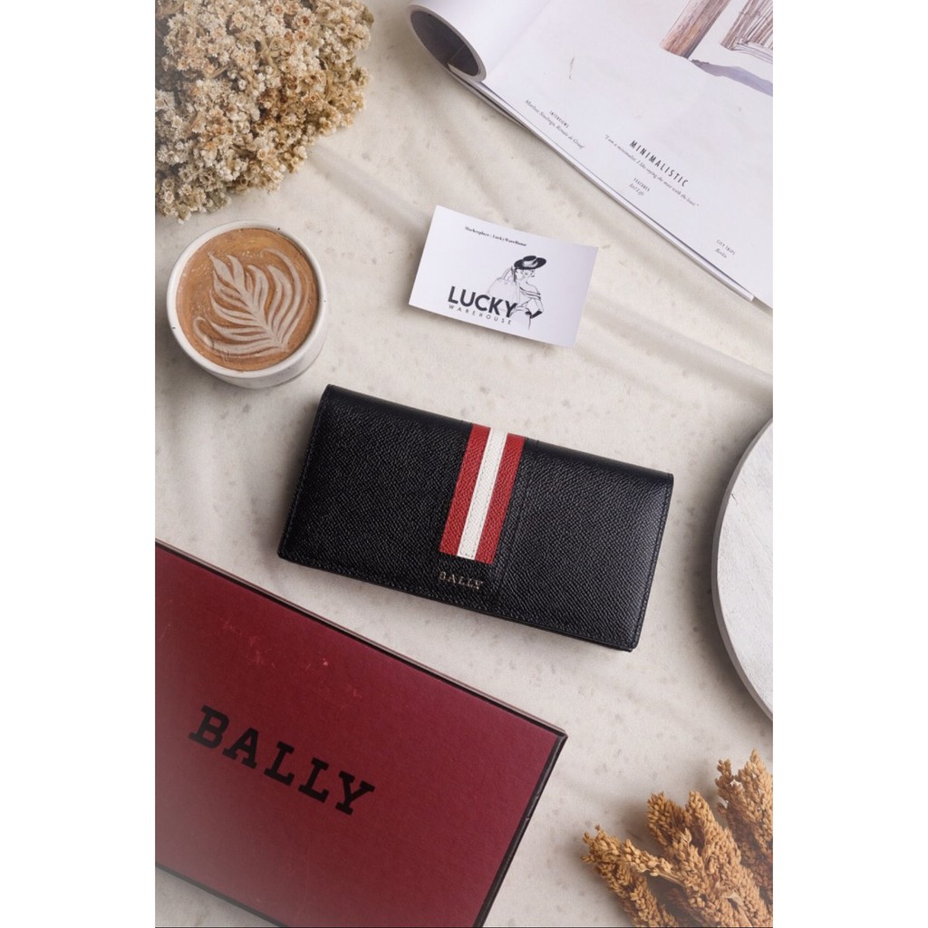 Bally Baliro Leather Continental Wallet In Black - ORIGINAL 100%