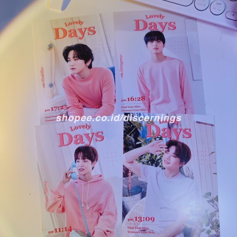 [READY] TREASURE X Manyo Factory Postcard PC Photocard Lovely Days Pink Jihoon Junkyu Jeongwoo Mashi