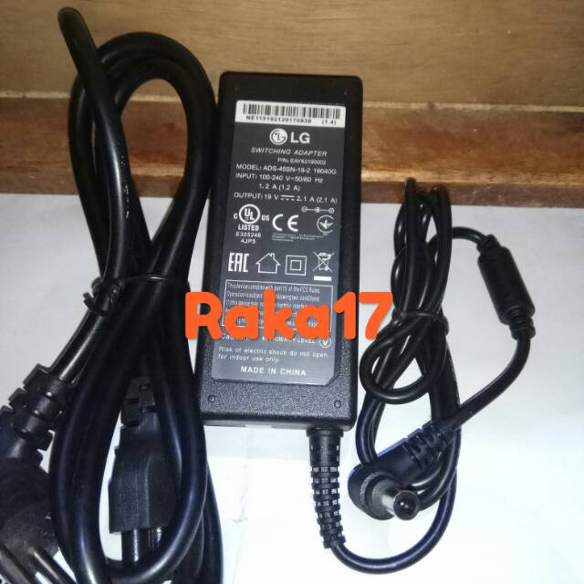 ADAPTOR LED TV LG 19V 2.1A ORI PABRIK
