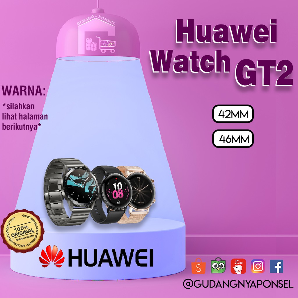[100% RESMI]  HUAWEI WATCH GT2 — 42mm & 46mm