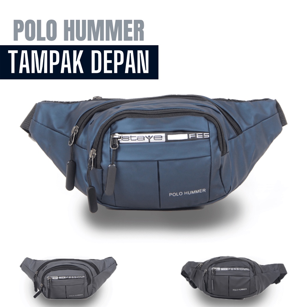 Tas Pinggang Pria Waterproof POLO HUMMER - Selempang Pria Murah Berkualitas