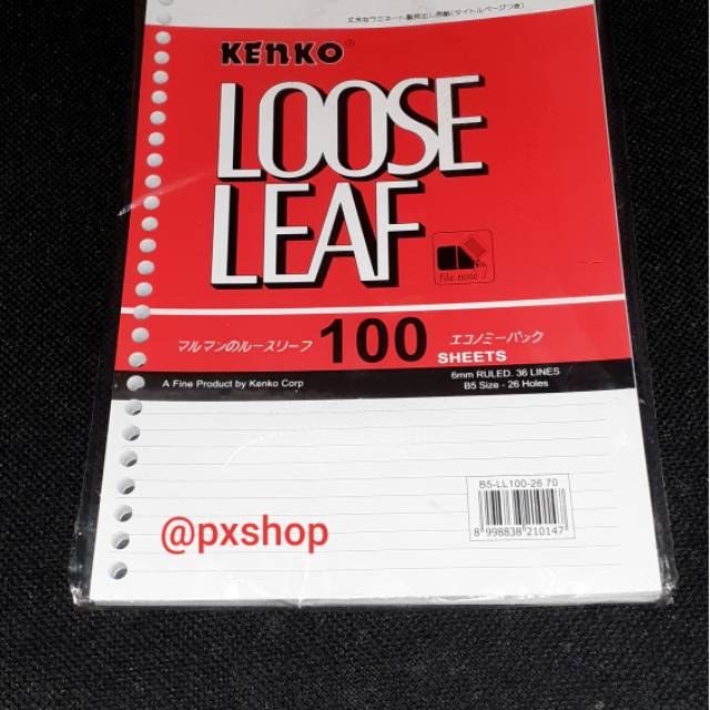 

Kertas Loose Leaf A5 dan B5