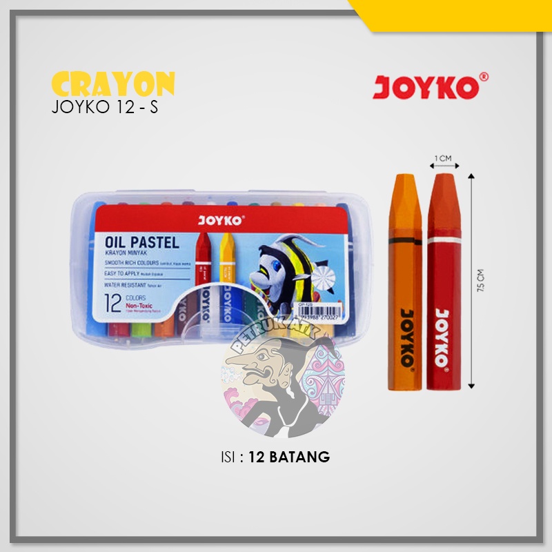 

[SET] CRAYON JOYKO 12S WARNA*