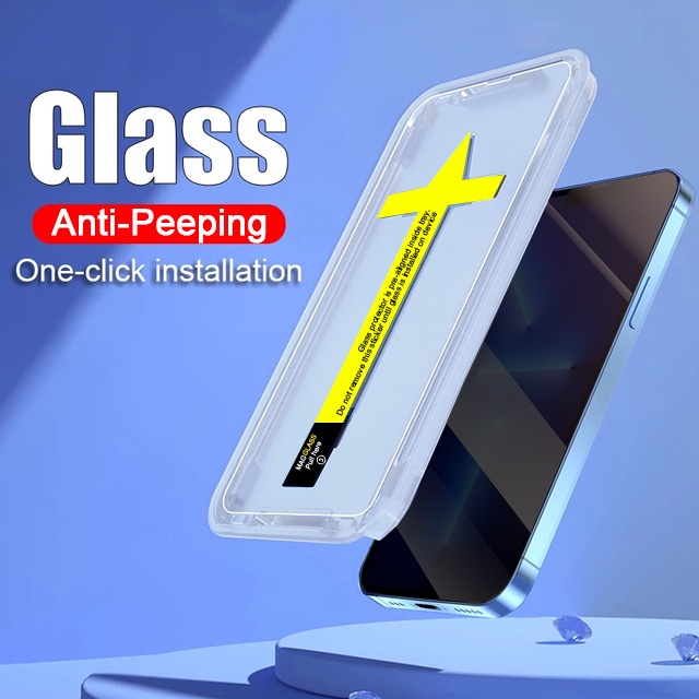 Pelindung Layar Tempered Glass Anti Spy Untuk iPhone 13 Pro Max 12 11 Pro Max