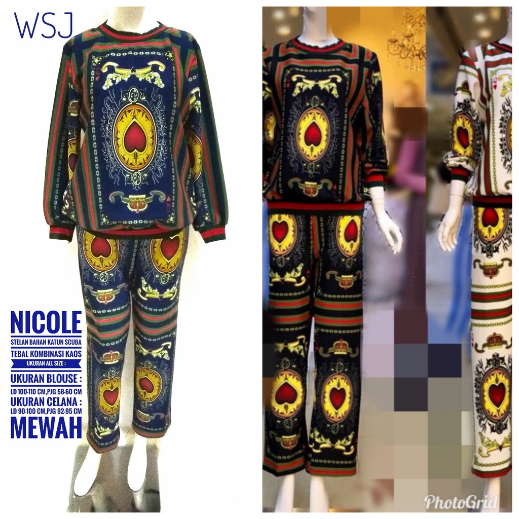 Nicole Stelan Bahan Scuba Tebal Mewah WSJ Shopee Indonesia