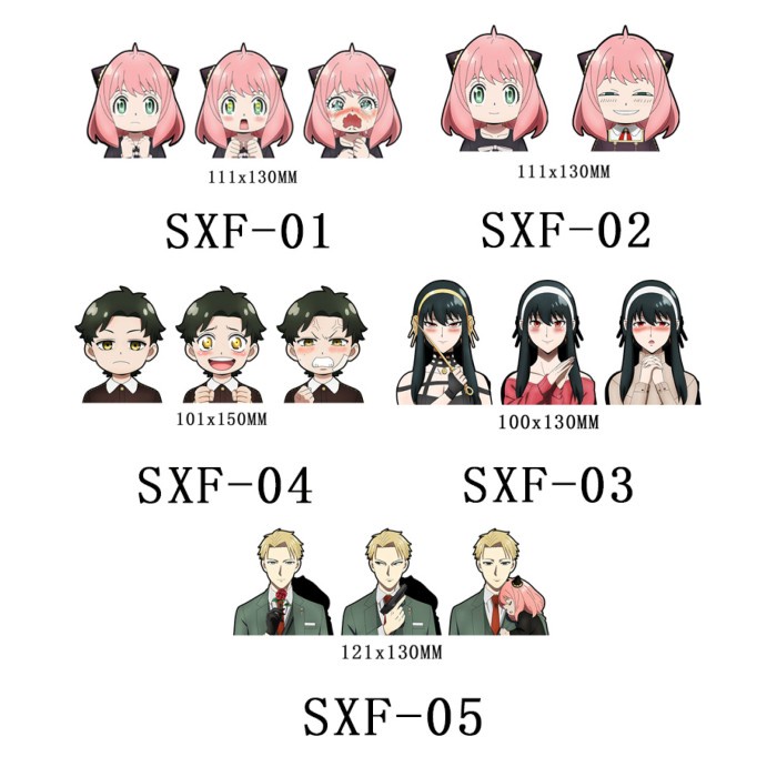 

Spy X Family Anya Loid Yor Forger Sticker 3D Motion Lenticular Anime