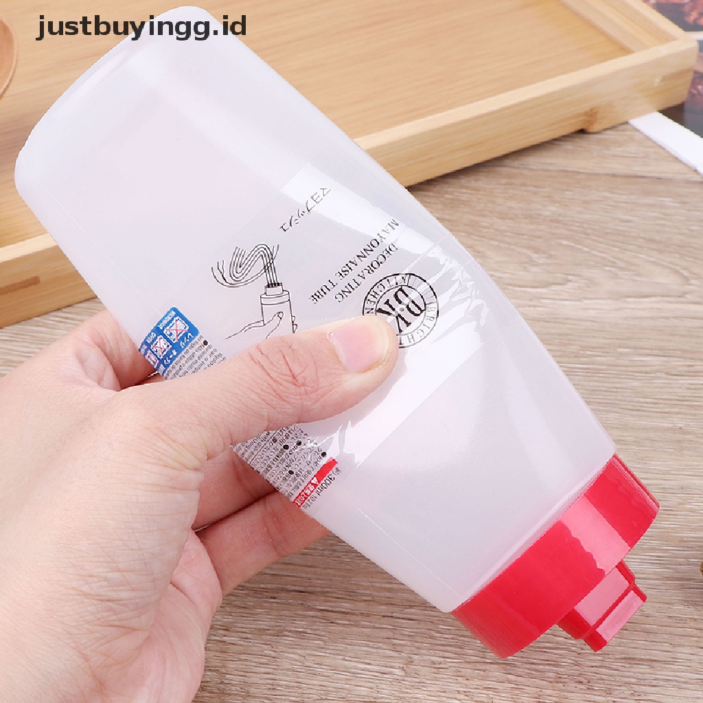 (Justbuyingg.Id) Botol Dispenser Saus / Kecap / Minyak 4 Lubang 300ml Bahan Resin Untuk Dapur