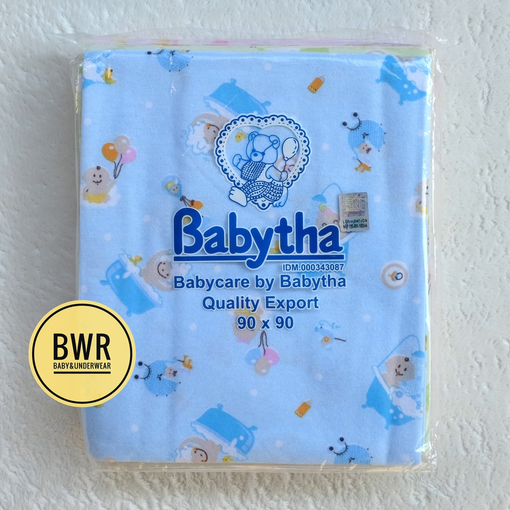 [ 6pc ] Bedong Bayi BABYTHA 90x90 Persegi [I F7] Flanel Selimut Bedong Bayi Babytha - Bwr