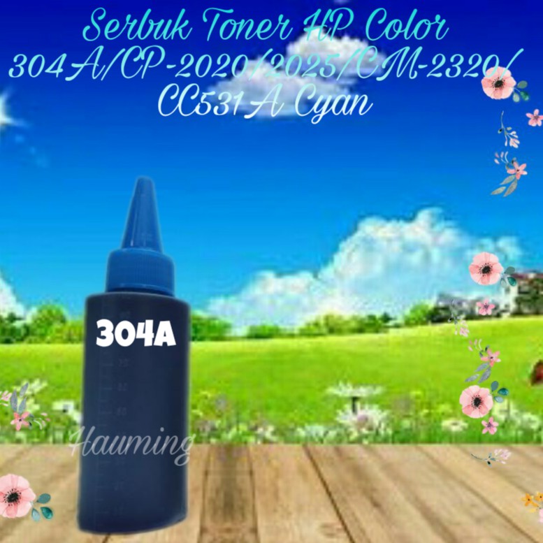 Serbuk Toner HP 304A CP2020 CP2025 CP2025dn CP2025n CP2025x CM2320 CC531A Cyan 1x Isi